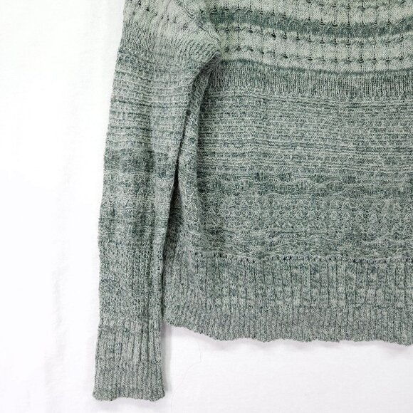 Sparrow Sweater Mohair Merino Wool Cashmere Size Large Mossy Green Open Knit - Picture 13 of 14